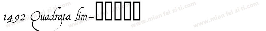 1492 Quadrata lim字体转换